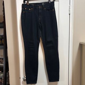 J. Crew Dark Ankle-length Toothpick Jeans